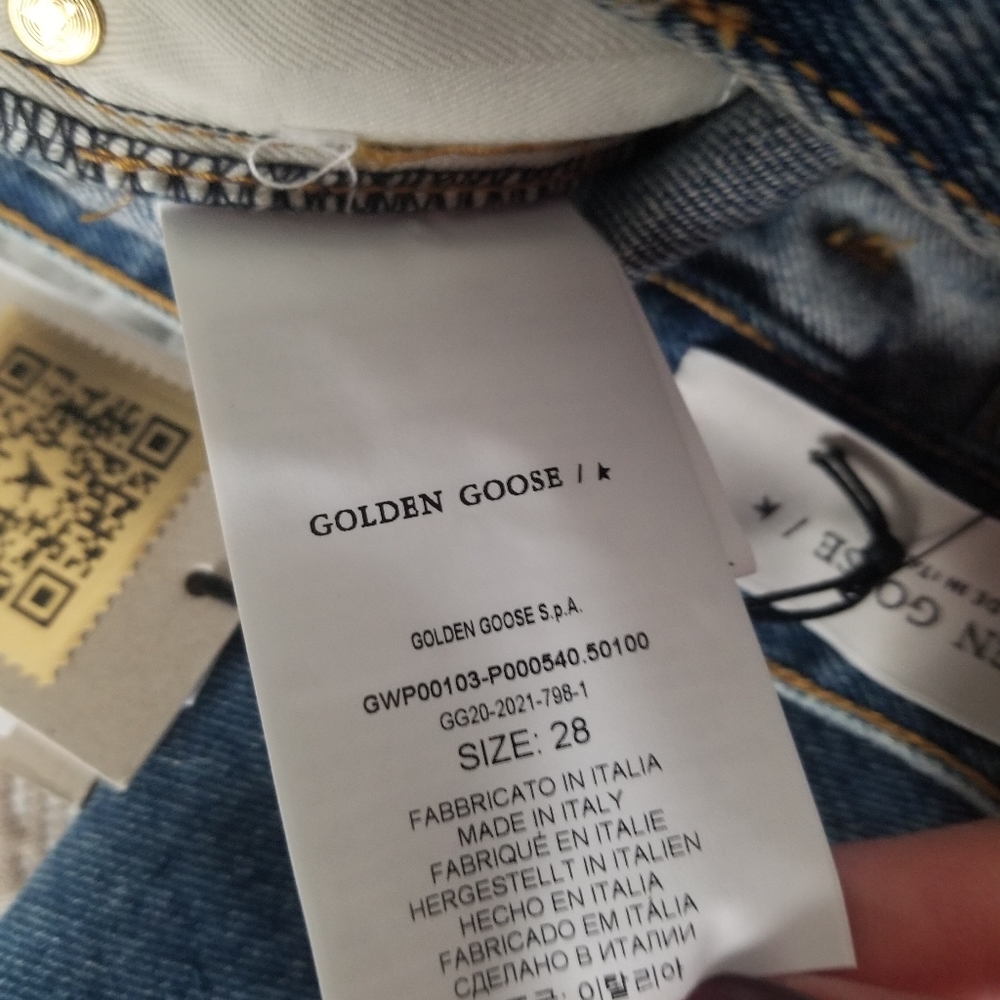 Golden Goose Karen Bootcut High Rise Jeans Size 28 Mid Wash Blue - Picture 9 of 9